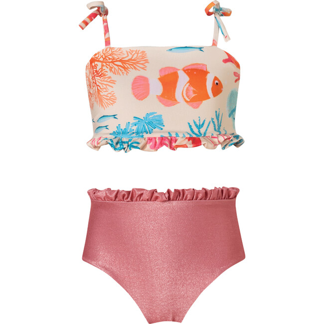 Arrecife Dani High Waist Ruffle Bikini, Multicolors