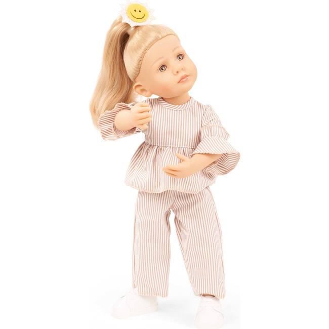 Little Kidz Lotta Doll 14" Multi-Jointed Standing Doll with Long Blonde Hair to Wash and Style