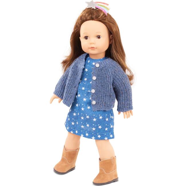 Precious Day Girl Elisabeth My Star 18" Posable Standing Doll with Brown Hair and Brown Sleepy Eyes