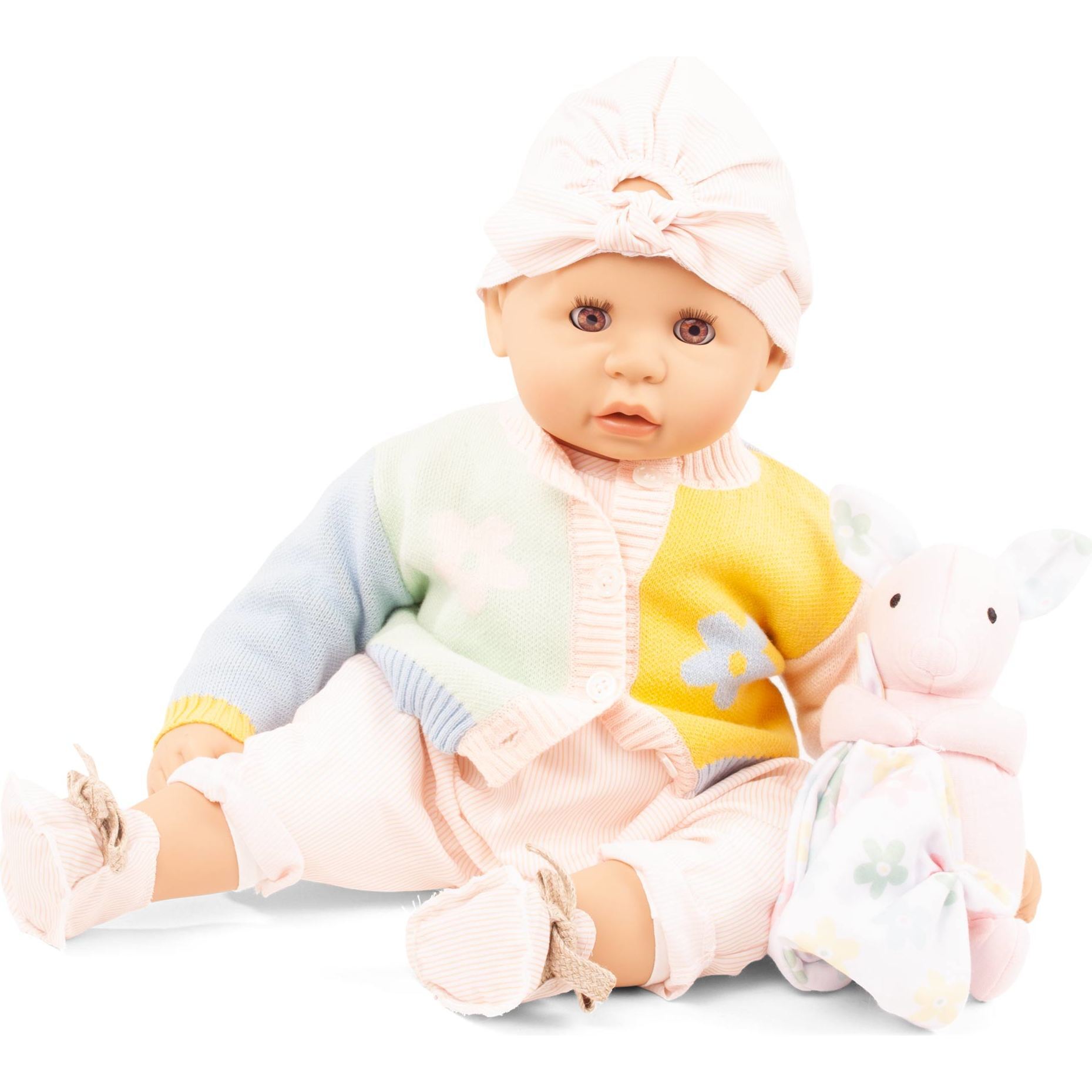 Cookie 19" Baby Doll with Colorful Outfit Stuffed Animal and Sleepy Brown Eyes - Dolls - 1