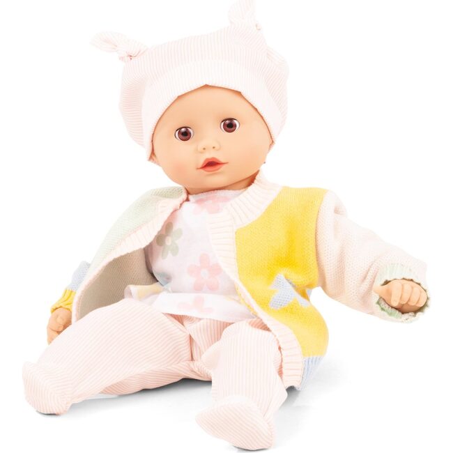 Muffin Baby 13" Baby Doll with Sleepy Brown Eyes and Colorful Clothes