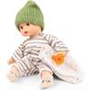 Muffin Baby 13" Baby Doll with Sleepy Brown Eyes and Striped City Outfit - Dolls - 3