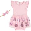Easter Bunny 2 Piece Gift Set: Bodysuit and Headband, Pink - Onesies - 1 - thumbnail