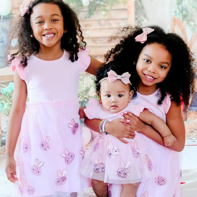 Easter Bunny 2 Piece Gift Set: Bodysuit and Headband, Pink - Onesies - 3
