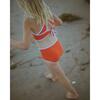 Sleeveless Back Tie Swim Top, Rosso - Two Pieces - 2