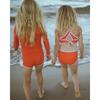 Sleeveless Back Tie Swim Top, Rosso - Two Pieces - 5
