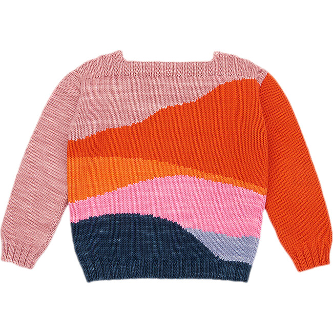 Landscape Boat Neck Sweater, Rose Blush