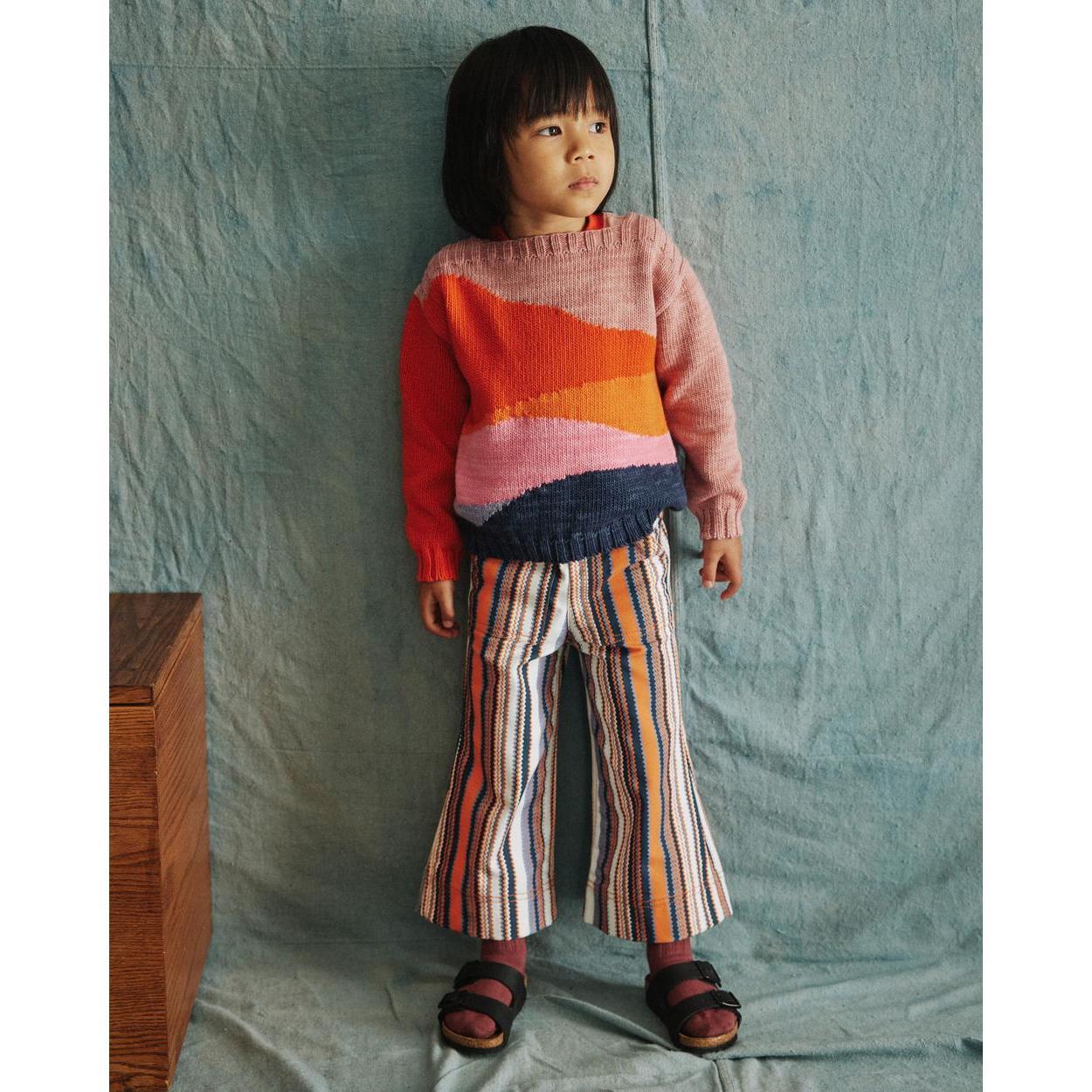 Landscape Boat Neck Sweater, Rose Blush - Misha & Puff