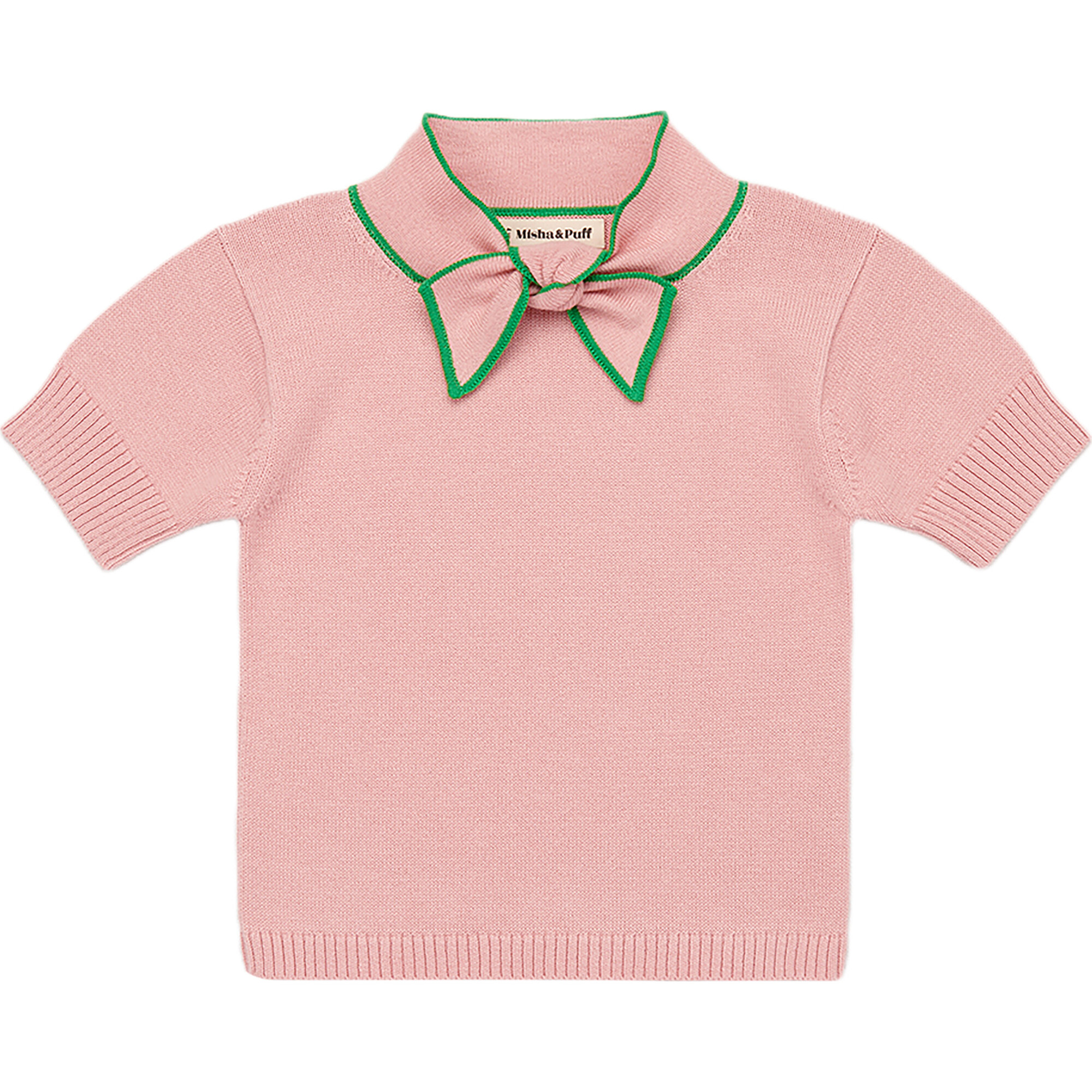 Elsa Short Sleeve Sweater, Rose Blush - Misha & Puff Sweaters