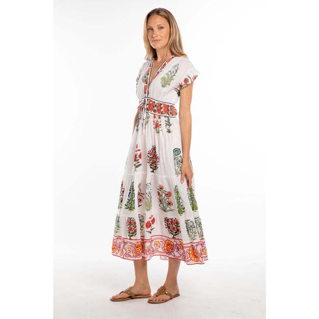 Women's Aria Printed elastic waistline Maxi Dress, Flower Market - Dresses - 2