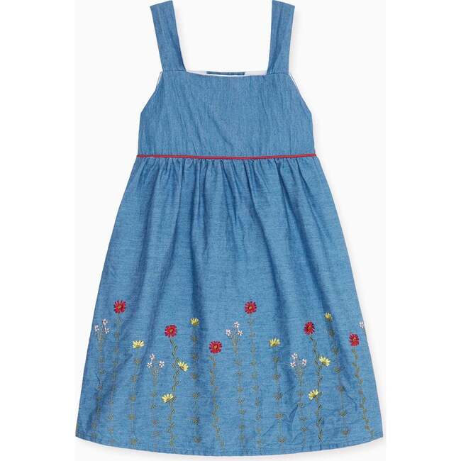 Clementina Embroidered Dress, Blue
