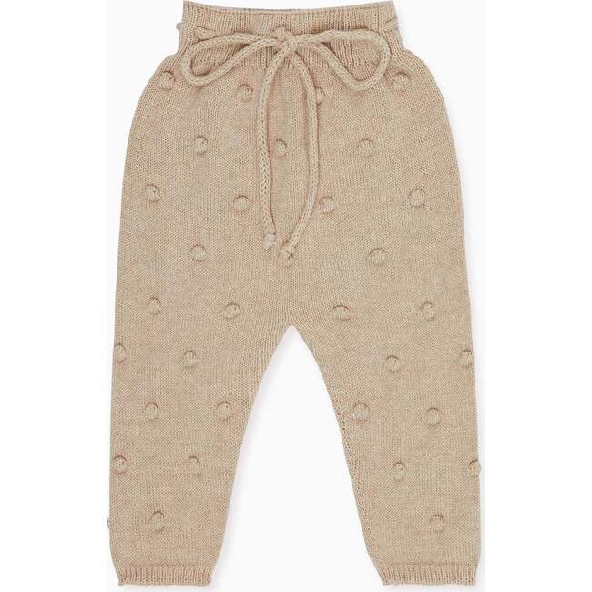 Porcia Cotton Baby Knitted Trousers, Taupe