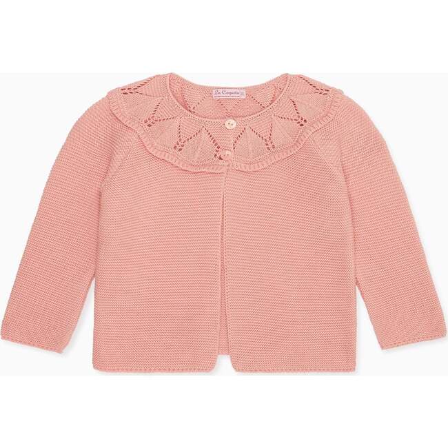 Baena Baby Girl Cotton Knit Cardigan, Pink