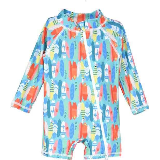 UPF 50 Shortie Surf Swimsuit, Surfing Safari