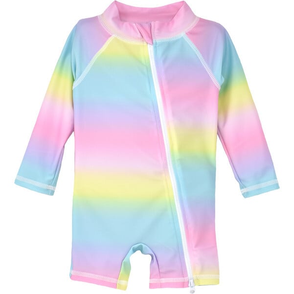 UPF 50 Shortie Surf Swimsuit, Rainbow Ombre