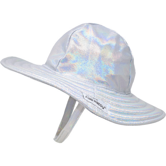 UPF 50 Summer Splash Swim Hat, Shimmering Silver