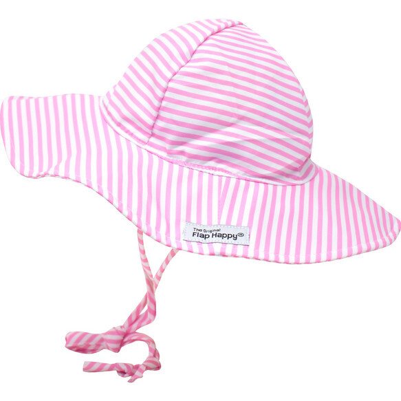 UPF 50 Floppy Hat, Sweet Pink Stripe