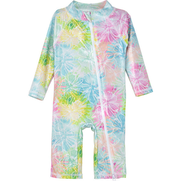 UPF 50 Long Surf Swimsuit, Hibiscus Blooms
