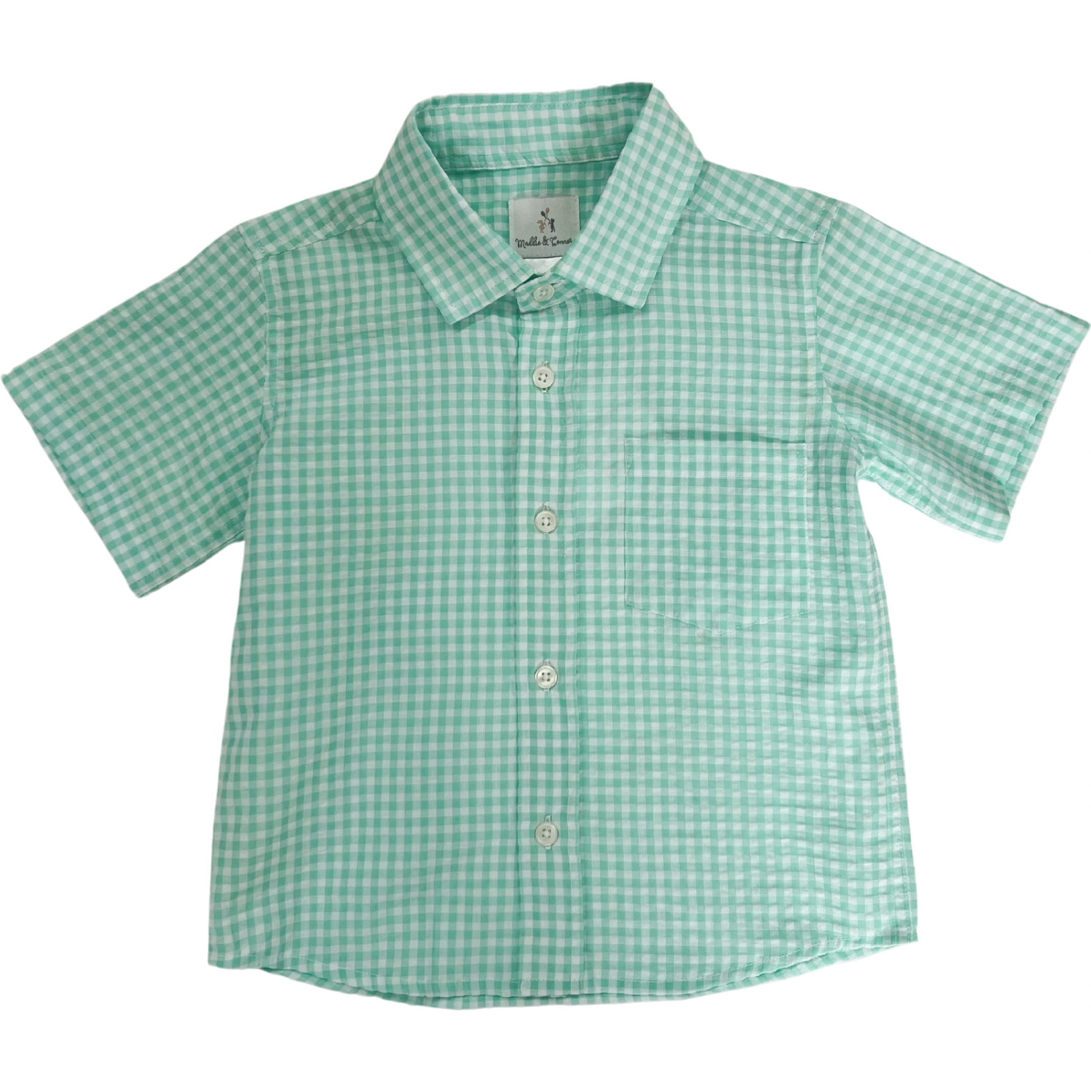 Spring Days Button Down, Mint Check - Button Downs - 1