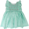 Spring Days Smocked Dress, Mint Check - Dresses - 1 - thumbnail