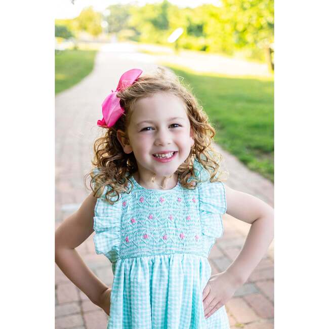 Spring Days Smocked Dress, Mint Check - Dresses - 3