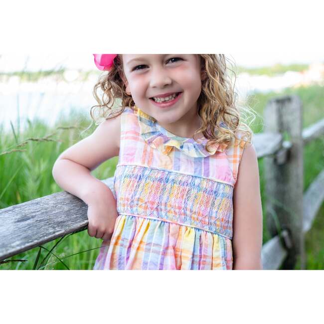 Piper Smocked Dress, Rainbow Pastel - Dresses - 4