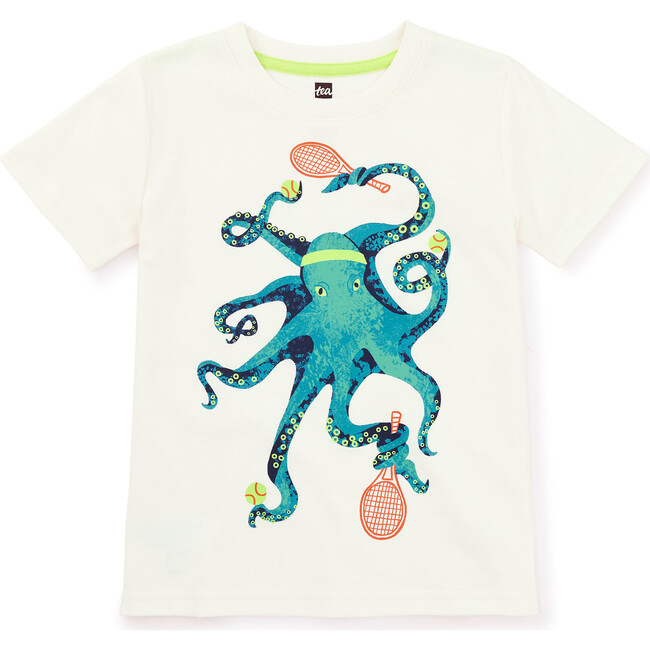 Octo Tennis Graphic Tee, Chalk - T-Shirts - 1