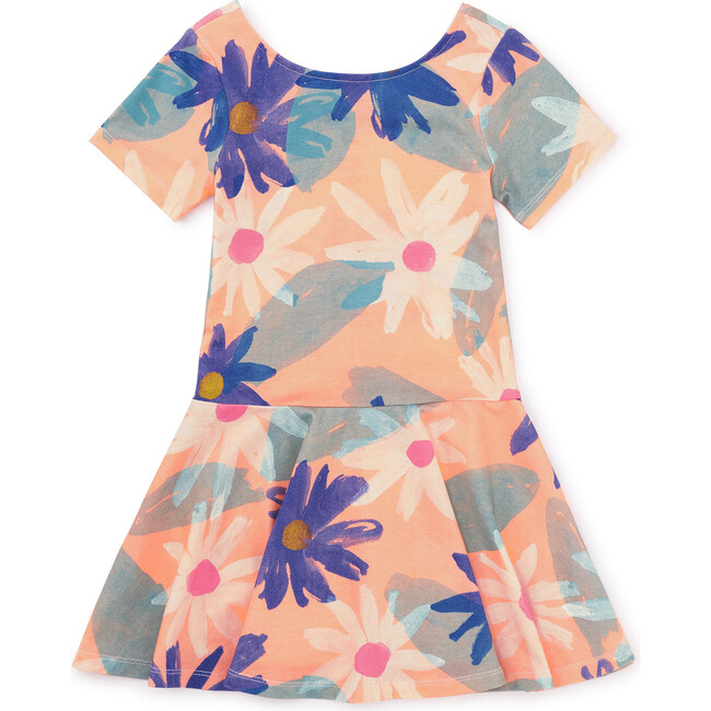 Short Sleeve Skater Dress, Sunflowers - Shorts - 1