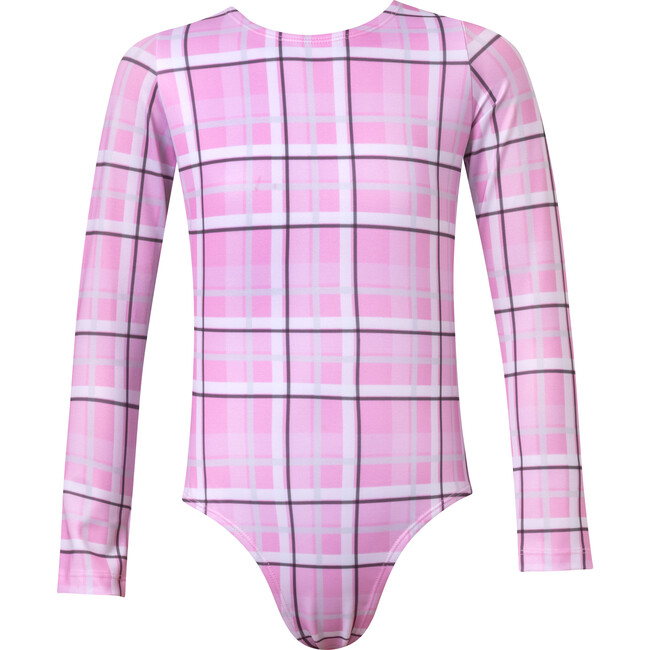 Pauli One-Piece Swimsuit, Pink Tartan