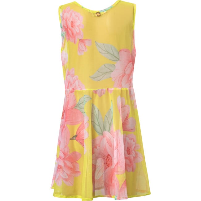 Maya Sleeveless Mini Dress, Lemon Garden - Dresses - 2