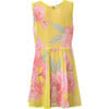 Maya Sleeveless Mini Dress, Lemon Garden - Dresses - 2