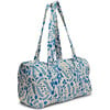 Elodie Quilted Duffel Bag , Blue Chinoiserie - Bags - 4