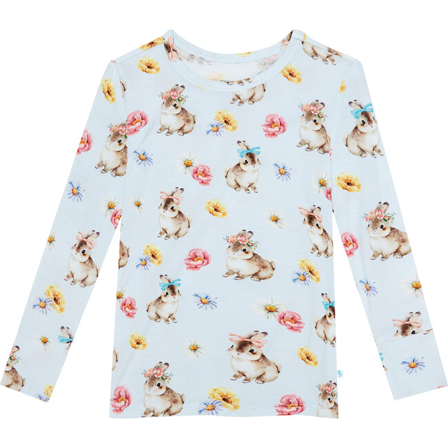 Tinsley Jane Long Sleeve Basic Pajama, Blue - Pajamas - 2