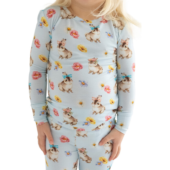 Tinsley Jane Long Sleeve Basic Pajama, Blue - Pajamas - 5