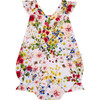 Barbara Ruffled Strap Bubble Romper, White - Rompers - 1 - thumbnail