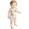 Barbara Ruffled Strap Bubble Romper, White - Rompers - 2