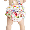 Barbara Ruffled Strap Bubble Romper, White - Rompers - 4