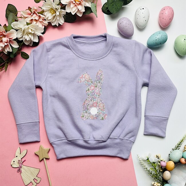 Liberty of London Bunny Children's Jumper, Pale Purple - Sweatshirts - 2