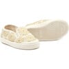 Luka Floral Embroidered Slip Ons, Cream - Slip Ons - 2