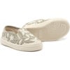 Jane Floral Embroidered Slip Ons, Taupe - Slip Ons - 2