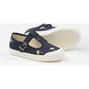 Palm Springs T-Strap Slip Ons, Navy - Slip Ons - 2