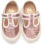 Button Strap Slip Ons, Metallic Pink - Slip Ons - 3