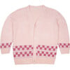 Lightweight Classroom Cardigan , Pink Check - Cardigans - 1 - thumbnail