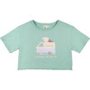 Cropped Skater Tee , River Green - T-Shirts - 1 - thumbnail