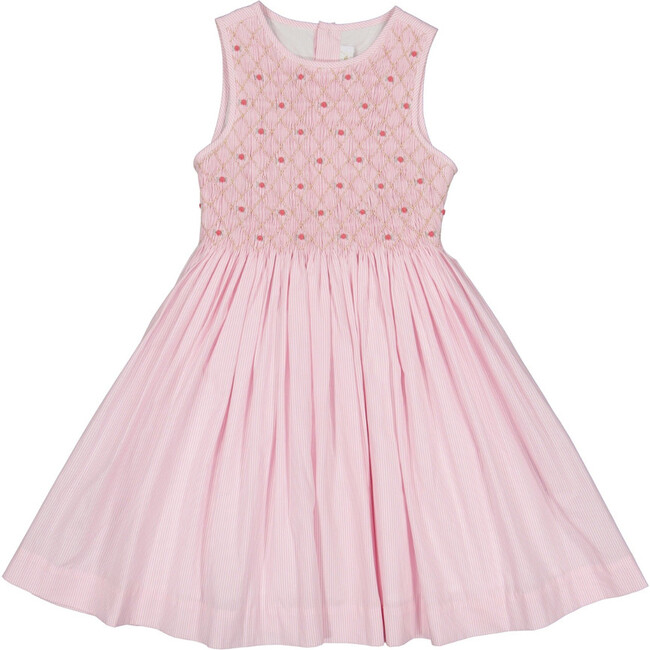 Rose Sleeveless Smocked Dress, Pink