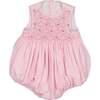 Rose Sleeveless Smocked Bubble, Pink - Onesies - 1 - thumbnail