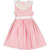 Peony Smocked Dress & White Collar, Pink - Dresses - 1 - thumbnail