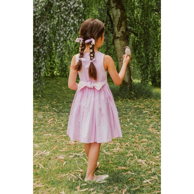 Rose Sleeveless Smocked Dress, Pink - Dresses - 6