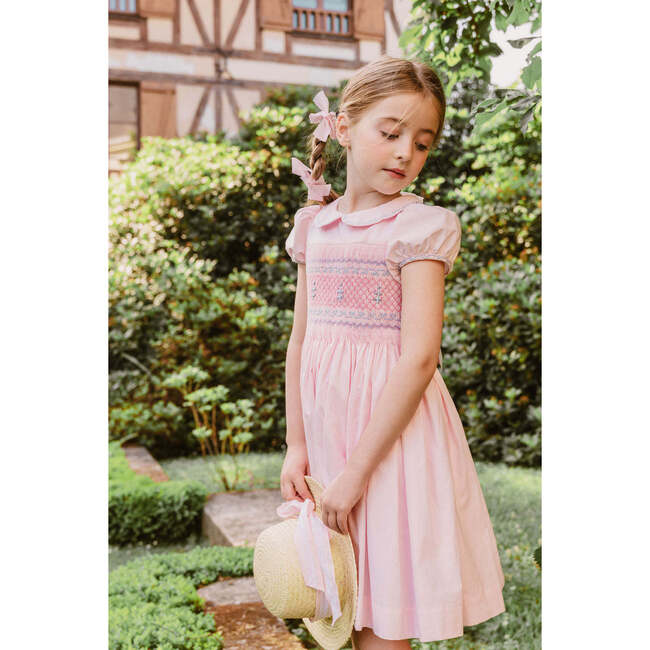 Princess Charlotte Heirloom Smocked Dress, Pink - Dresses - 2