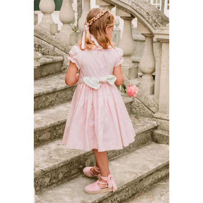 Tulip Short Puff Sleeve Smocked Dress, Pink - Dresses - 5